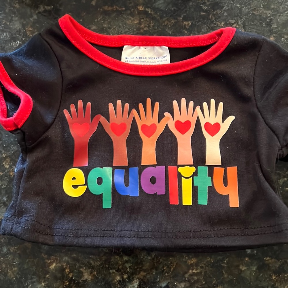Build a bear equality tshirt for your teddy bear